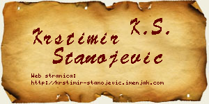 Krstimir Stanojević vizit kartica